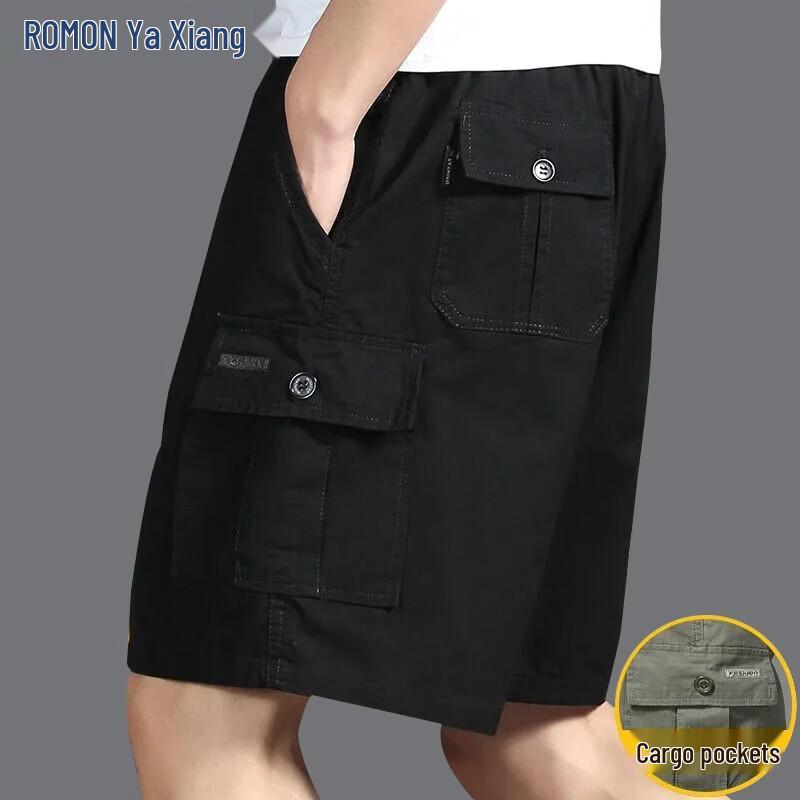 ROMON Men s Loose Plus Size Summer Workwear Beach Shorts 3XL