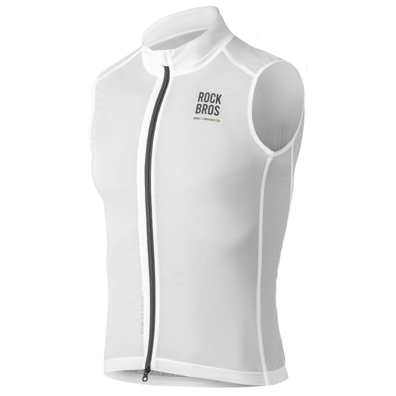 ROCKBROS ROAD to SKY SERIES Unisex Running Cycling Vest Women Men Windbreaker Marathon Cycling Training Running Vest S белый