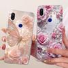 Case For Redmi 7 Cover Transparent Cute Cat Fashion Butterfly Funny Painted Casing M1810F6LI M1810F6LH M1810F6LG