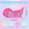Realistic Axolotl Squeeze Toy, Glitter Stress Relief Fidget Toy for Students Office Workers