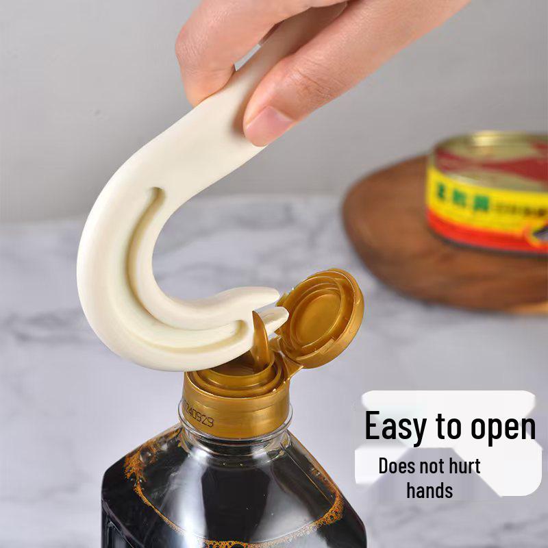 Hook-Shaped Multi-Function Manual Can and Bottle Opener - Kitchen Gadget for Easy Opening