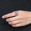 Luxury Rhodochrosite Zircon Ring  New S Silver Ring Wholesale Oval Tiger's Eye Rings Gift for Women