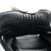 Great HERMES Sandals candy Kelly Buckle Leather Mules black leather Women 211070Z Used