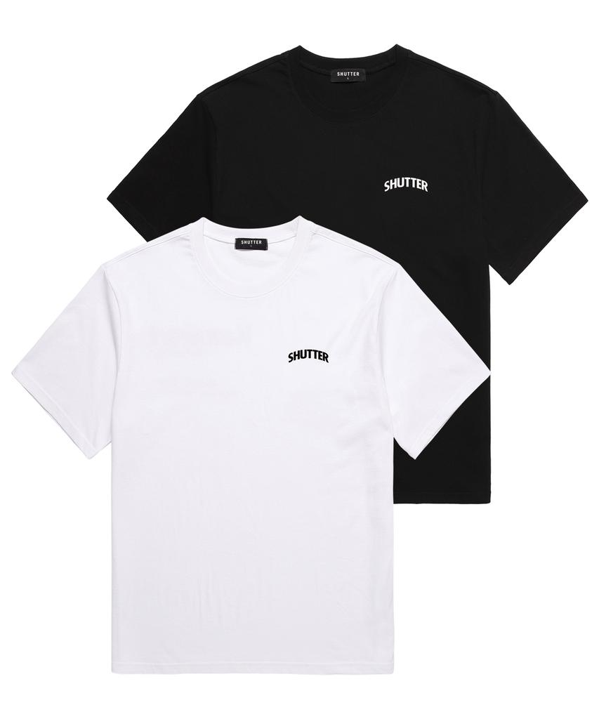 SHIRTER Small Arch Logo Oversized Short Sleeve T-Shirt (Sdts202) Black