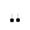 Simple Square Black Agate Stud Earrings Female Korean Version Personalized Fashion Versatile Earrings Ins Cold Wind Earrings