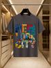 2026 New Arrival 100 Cotton Tshirt New York City Nyc Landmark Comic Colorful Letter Print Vintage American Crew Neck Casual Sh