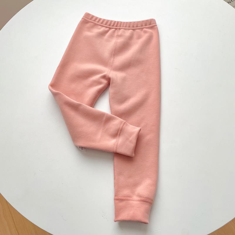 2023 Unisex Kinder Warme Baumwollfleece Hose für den Winter