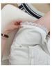 Plus Size Lace Trim High-Waist Denim Shorts - Women's Casual Loose A-Line Summer Pants