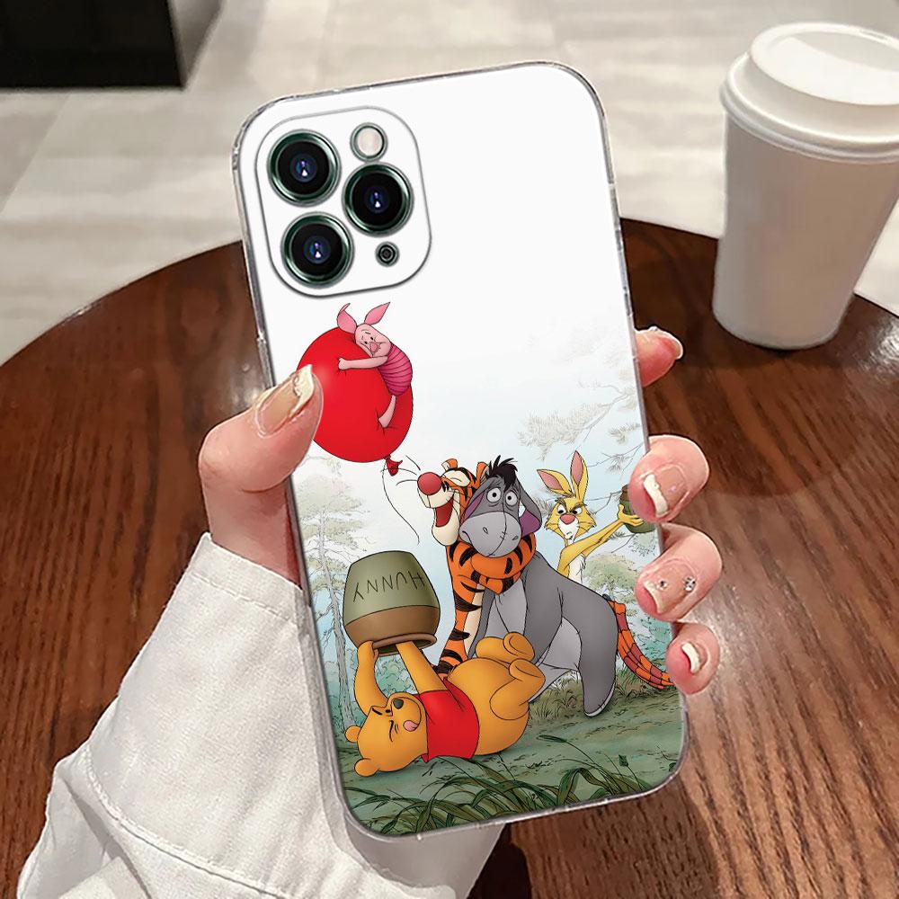 Winnie The Pooh Piglet Tigger Transparent Phone Case For iPhone 17 Pro Max 17E 11 12 13 14 15 16 Pro Max Plus 17 Air 16E 7 Cover