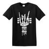 Rock On Guitar Tshirt Music Metal Guitars Goth Punk Skeleton Skull Top Tee