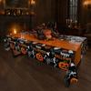 Spooky Tablecloth Happy Halloween Disposable Tablecloth, Pumpkin Ghost Skeleton Waterproof Table Cover for Kitchen Dining Room, Party Supplies