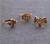 12 stk Gotisk Elefant Rev Kaktus Finger Knokeringer Sett for Kvinner Tre Blad Geometrisk Pil Ringer Smykker
