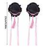 Fringed Bowknot Hair Clip Anime Maid Hair Buns Holder Cosplay Party Headwear