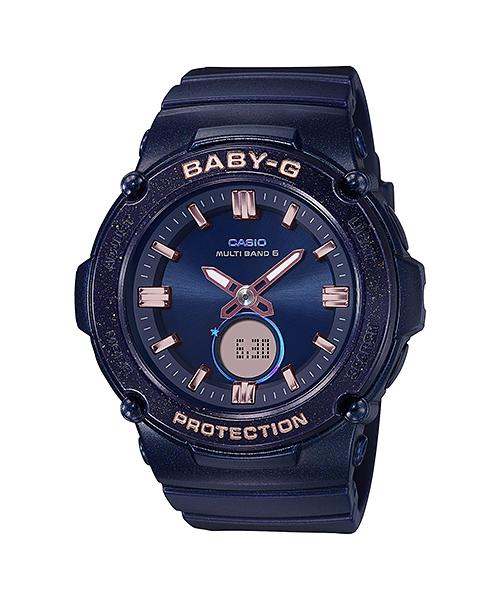 

Casio Baby-G Women s Resin 100M Water Resistant Shock Resistant Alarm Quartz Watch BGA-2700SD-2A синий