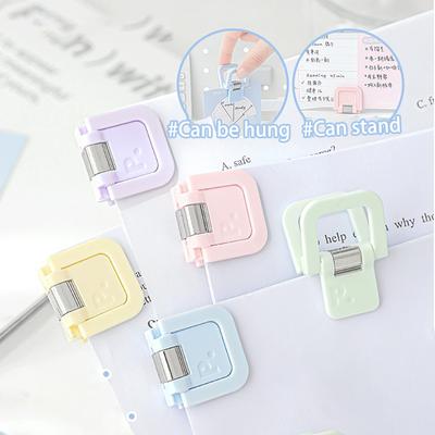 Cube Shaped Clip with Color and Multifunctional Mini Notes, Receipts, Student Papers, Office Materials Storage Clip