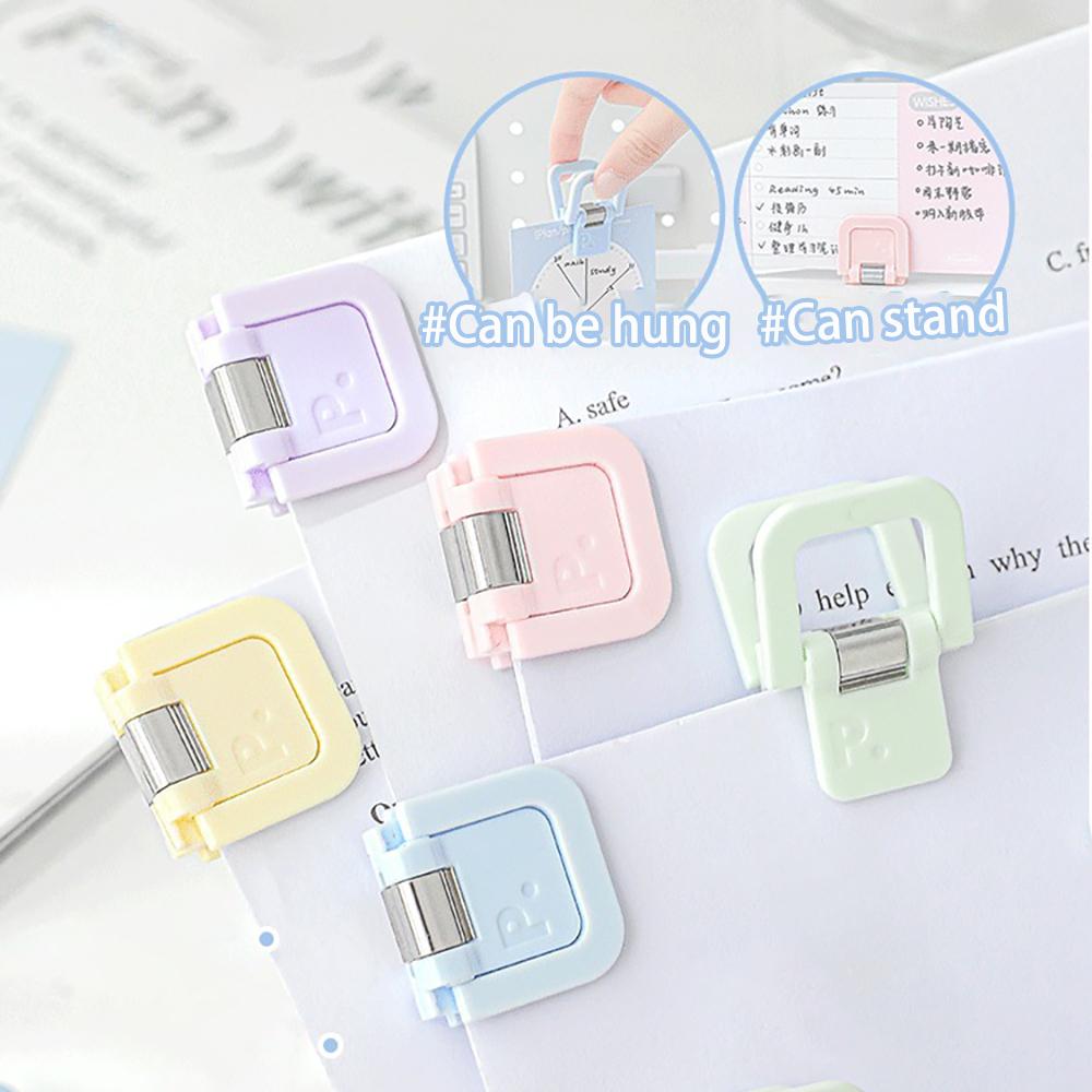 Cube shaped multifunctional student mini clip, note holder, bill holder, long tail clip, office storage