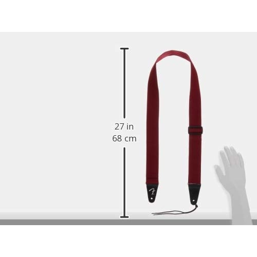 Fender Modern Tweed Strap, Black/Red, 2