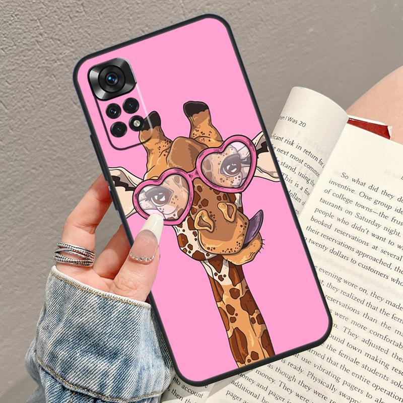 

Cute Cartoon Animal Giraffe Phone Case For Xiaomi Redmi Note 14 13 Pro 9 10 11 12 15 Pro Plus 14C 13C 10C 12C 15C Cover Redmi 13C