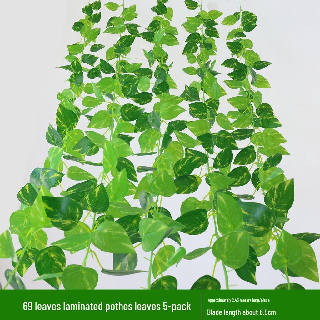 Artificial Green Leaf Grape Vine with Grape Leaves for Ceiling Decoration