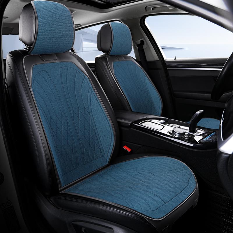 Luxury Car Seats Protection Universal Flax Car Seat Cover All Season Breathable Auto High Quality Flax Saddle Pad Seat Covers