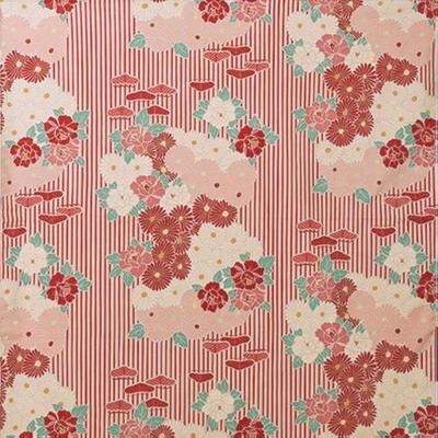 Noren Grote Furoshiki x 30cm Bloem Gemaakt in Machine Interieur Japanse Kimono Print (100cm Breed) (Retro Rood) - Japan, 100% Katoen, Wasbaar,