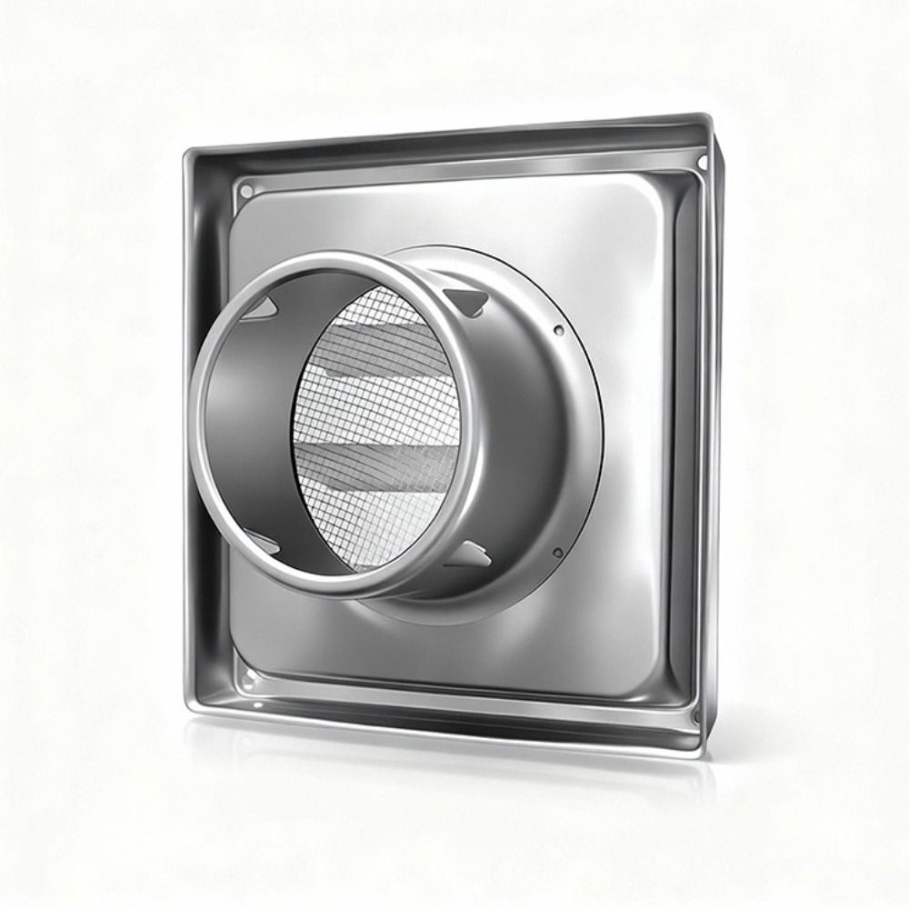 Square Air Vent Duct Grill 100/125/150mm Fan Outlet Vent Systems Extractor Vent