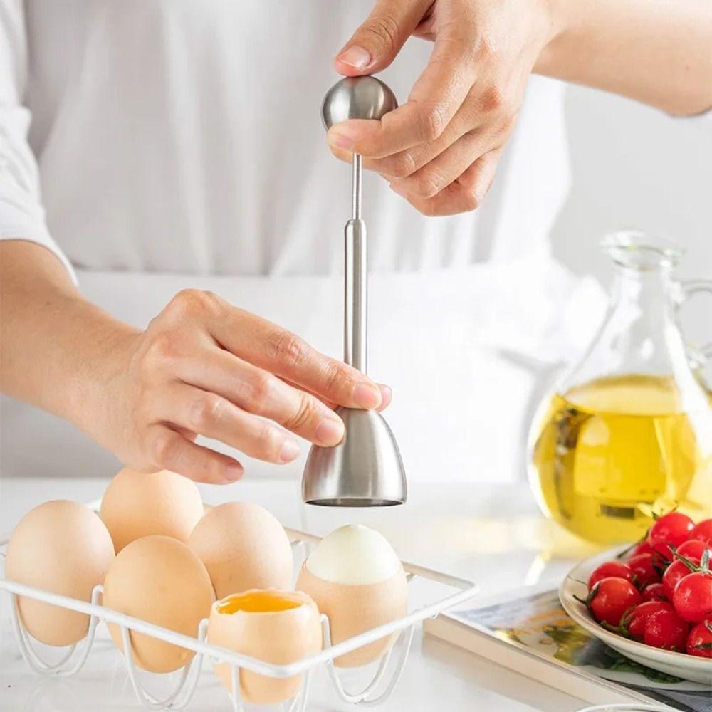 Stainless Steel Egg Topper Cutter Practical Egg Cups Stand Holders Egg Shell Opener  Household