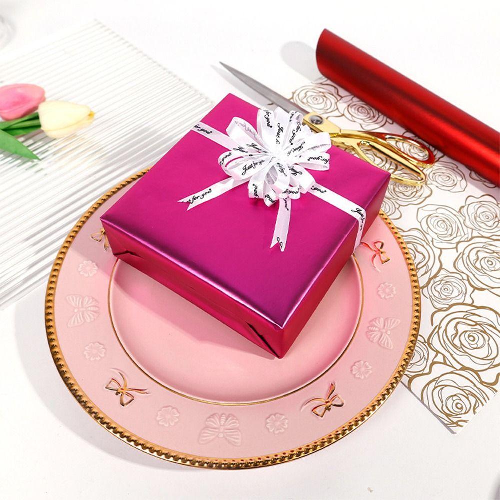 Creative Metallic Gift Wrapping Paper Matte Multicolor Art Paper Pure Color 300cm Length Craft Paper Valentine's Day