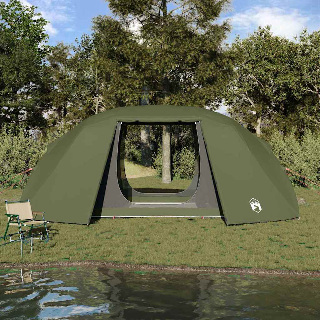 Fishing Tent Olive Green 514 x 465 x 187 cm Polyester and Fiberglass