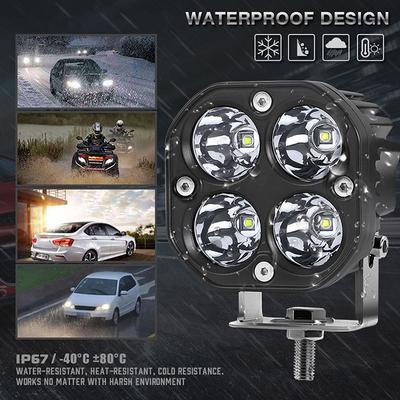 3palcové motocyklové příslušenství LED pracovní světla 3500K kostky mlhové světlo lišta pod vodotěsné pro offroad ATV UTV nákladní auto loď