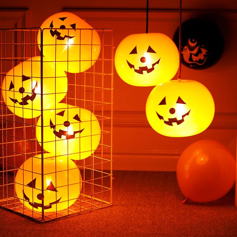 

5pc 12 Inch Halloween LED Luminous Ball Dark Flashing Pumpkin Party Decoration Children s Toys Photo Props