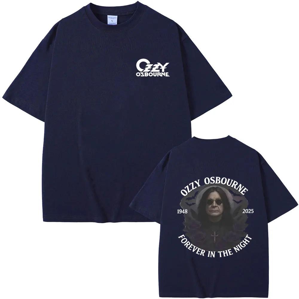 

Black Sabbath Ozzy Osbourne Graphic Tee Forever in The Night Metal Merch Unisex Casual Oversized Cotton Short Sleeve Shirt 4XL