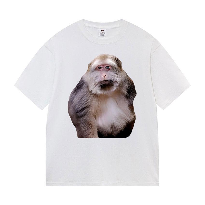 Xing Xing The Monkey Funny Meme T Shirts Men Clothing Fashion Cotton Short Sleeve T-shirt Unisex Retro Harajuku Oversized Tshirt
