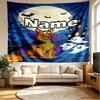 Custom Name Personalized Scooby Print Tapestry, Wall Art Decor, Bedroom, Dorm, Apartment, LivingRoom, Party Backdrop, Gift for Birthday