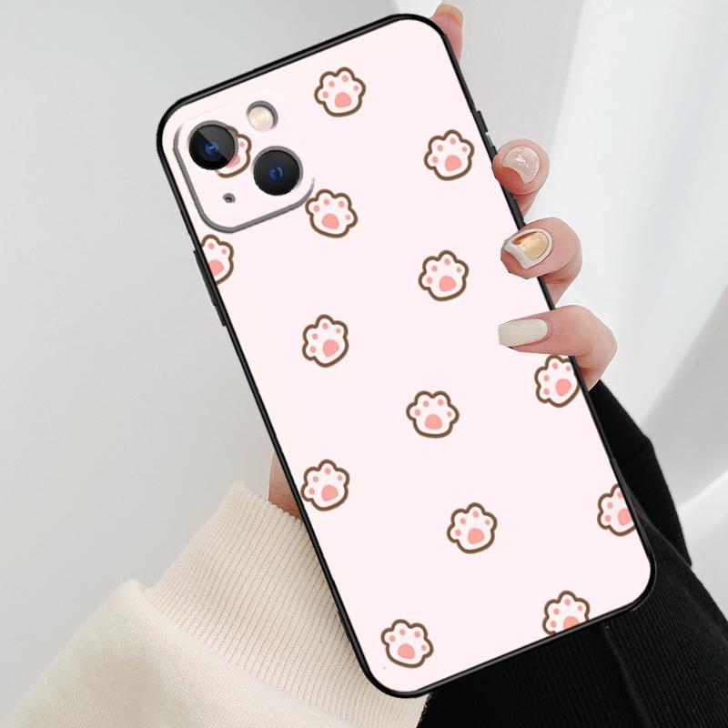 Animal Dog Paw Prints Phone Case For iPhone 13 12 11 14 Pro Max Mini X XR XS Max 6S 7 8 Plus Shockproof Soft Case