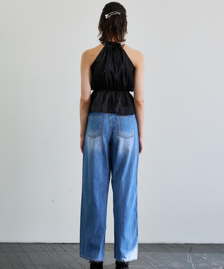 Alikim Pearl Halterneck Top / Black