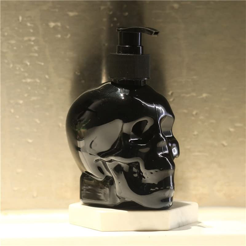350ml Skull Hand Soap Push Bottle Creative Skull Soap Dispenser Refillable Shampoo Lotion Container Bathroom Kitchen Decoration