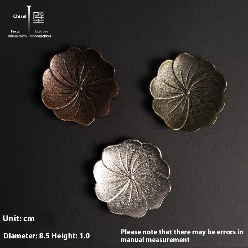 Sous-verre en alliage de zinc, Sous-verre, Accessoires de cérémonie du thé, Coussin de siège pour encens, Petite base porte-encens, S'accorde avec plusieurs styles