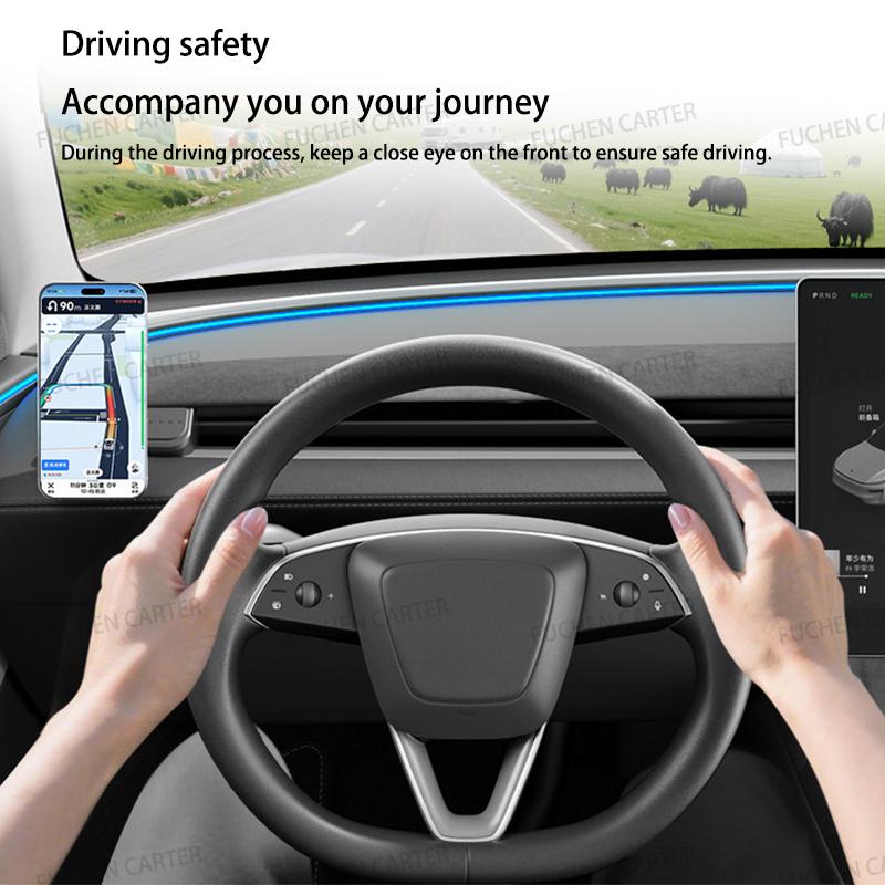 Per Tesla Model Y Juniper 2025 Model 3 Highland 2024 2025 Supporto Magnetico Regolabile Più Forte per Telefono da Auto Supporto Anti-Vibrazione