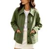 Women's Casual Jacket with Pockets, Relaxed Loose Fit Outerwear for Everyday Wear