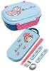 Skater Lunch Box Trio and Made in Studio Ponyo on the TACC2AG Children's Set, Chopsticks, Spoon, Fork, Kids' Cutlery, Antibacterial, Easy-Open