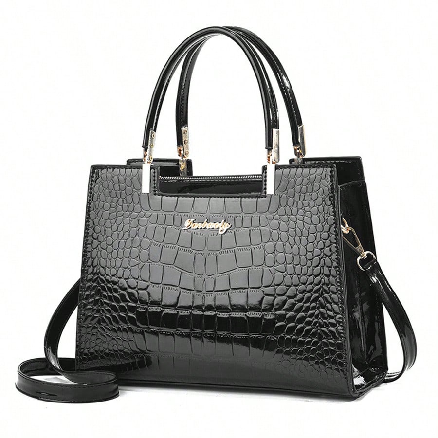 

All-in-e senior sense women s atmospheric bag Mother s shoulder handbag multi-functial shoulder bag M чёрный
