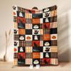 Halloween Autumn Flannel Soft Blanket for Office, Living Room, or Sofa