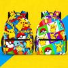 Pikachu Backpack, Anime Print School Bookbag, Lightweight Travel Backpack with Mesh Pockets