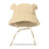 Summer Baby Comfortable Solid Color Little Hat Baby Pure Cotton Bear Ear Fisherman Hat Children Sunshade Hat
