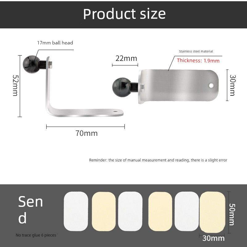 Car Phone Holder Automotive Device Mount 2023 New Arrival Navigation Special Car Fixed Universal Support Driving Metal Base