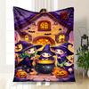"Halloween Witch Party Decorations: Cauldron Spell Kit"Blanket Flannel Throw Blanket for Sofa, Bed, Travel, Camping, Office