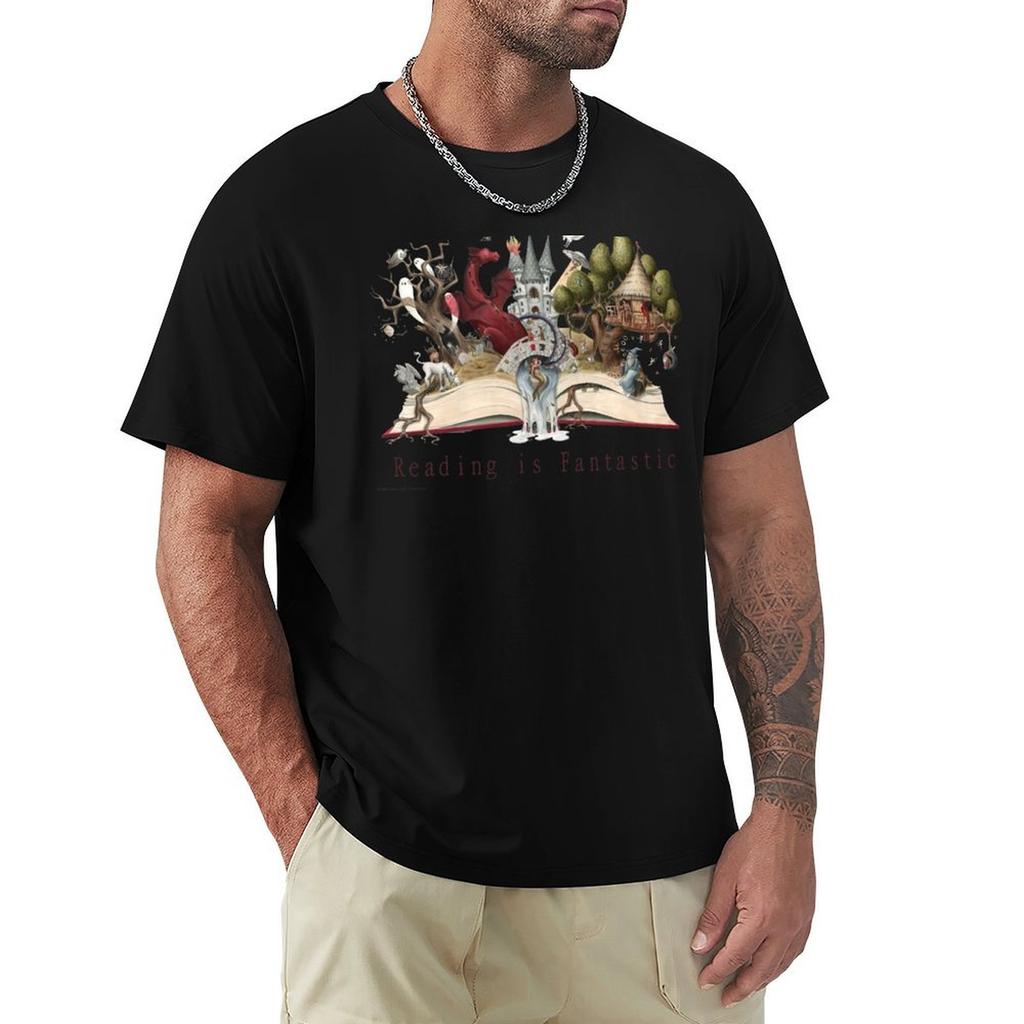 Reading is Fantastic T-Shirt blacks oversized men clothings