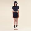 MARTINE GOLF Chiffon Pleats Skirt_Navy