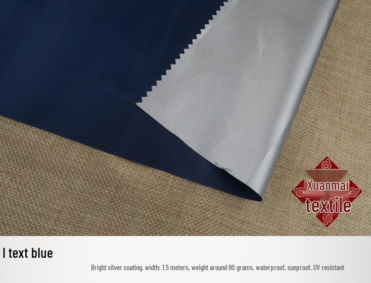210T Silver-Coated Waterproof Dust Cover Fabric for Car, Tent, and UV Protection.